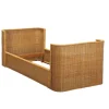 Best Pamono Wicker Single Bed, 1970s