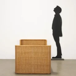 Best Pamono Wicker Single Bed, 1970s