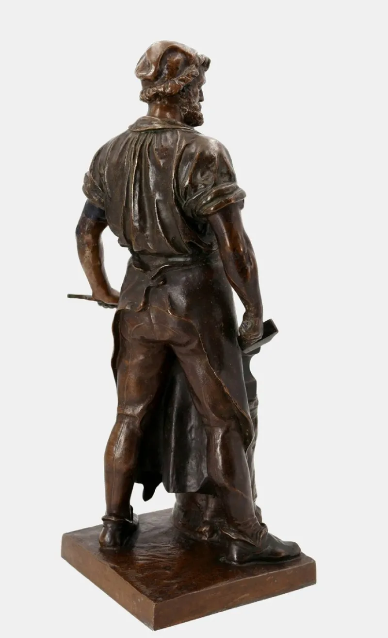 Pamono Wilhelm Albermann, The Blacksmith of Solingen, 1895, Zinc> Classical