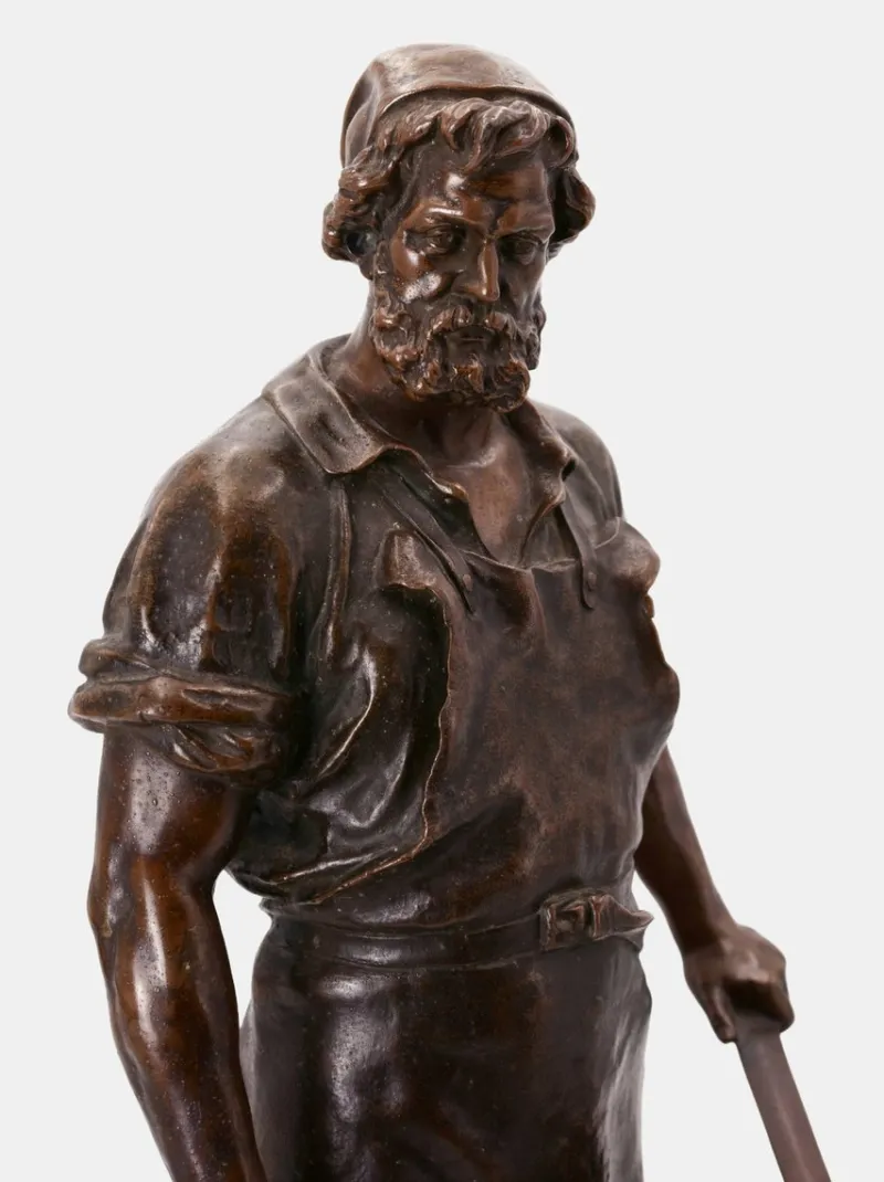 Pamono Wilhelm Albermann, The Blacksmith of Solingen, 1895, Zinc> Classical