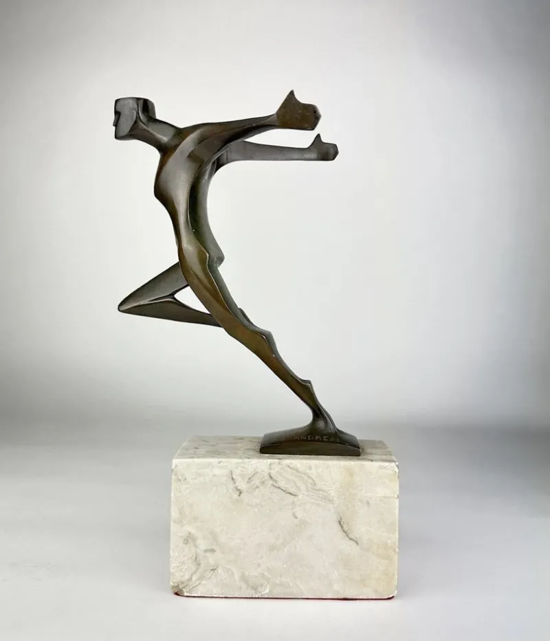 Pamono Wilhelm Andreas, Signed Art Deco Bronze, The Will, Germany, 1930s> Art Deco