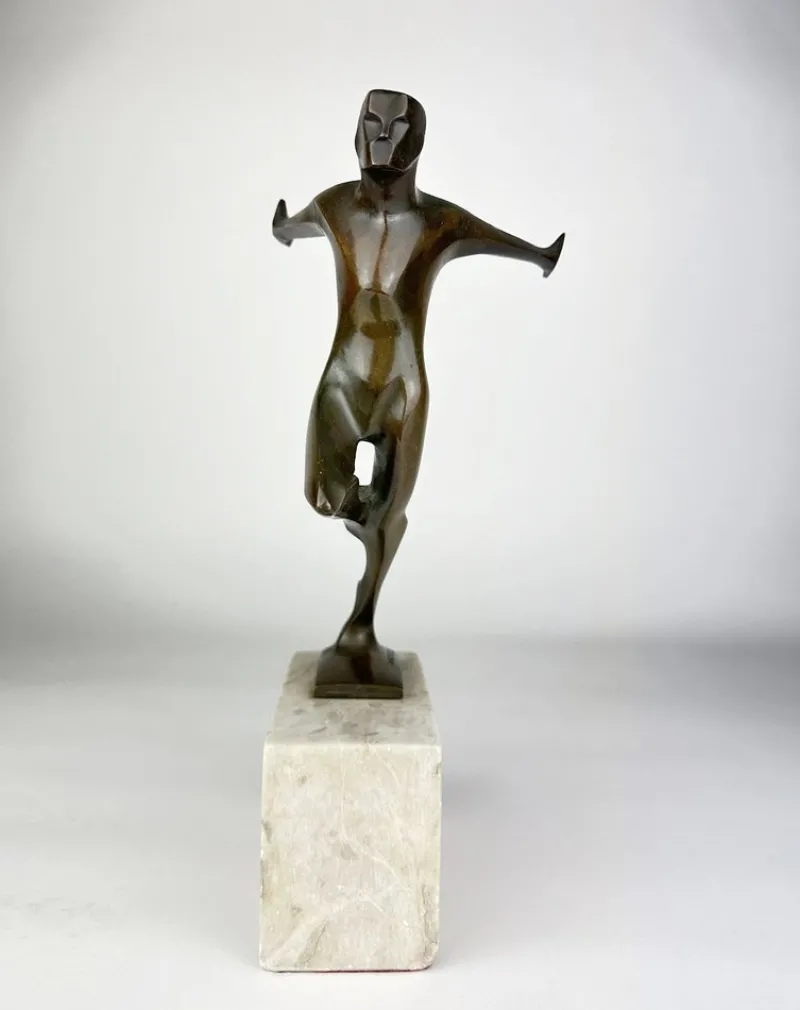 Pamono Wilhelm Andreas, Signed Art Deco Bronze, The Will, Germany, 1930s> Art Deco