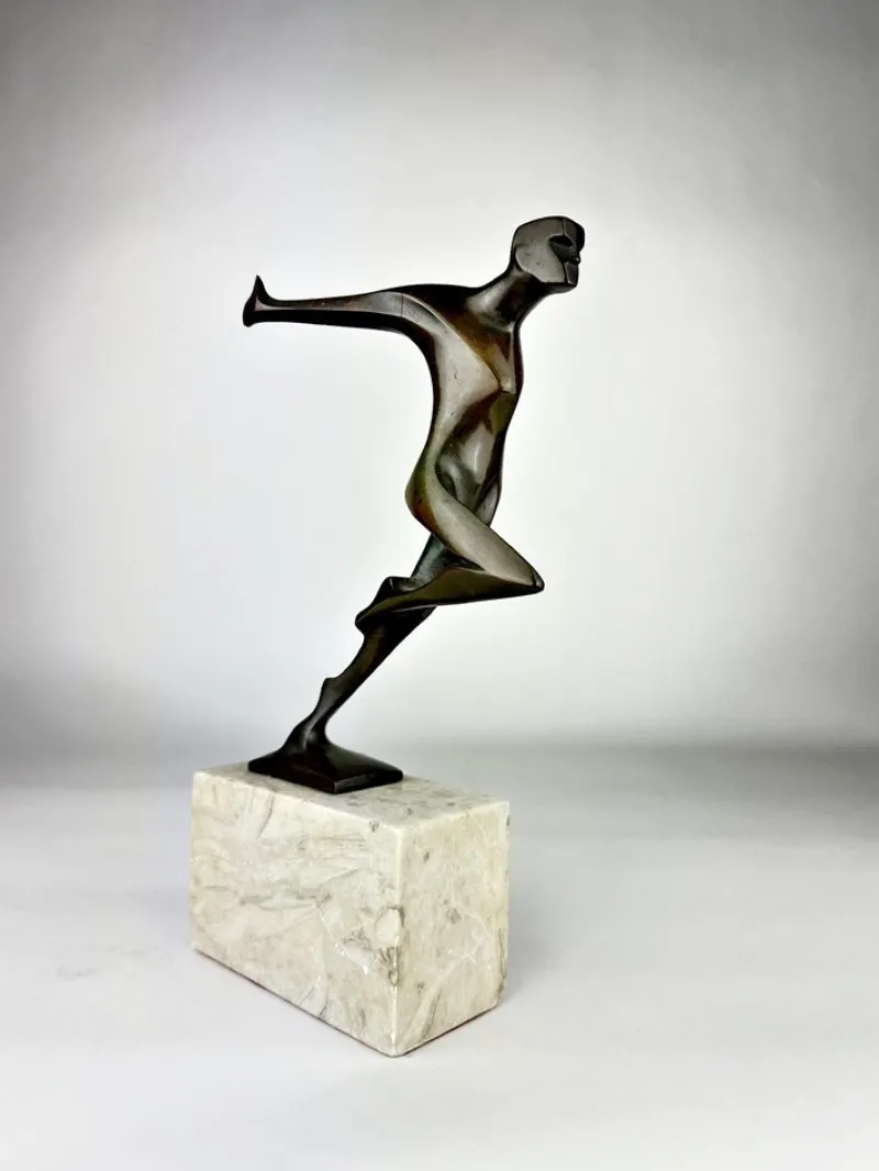 Pamono Wilhelm Andreas, Signed Art Deco Bronze, The Will, Germany, 1930s> Art Deco