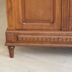 Outlet Pamono Wilhelminian 3-Door Wardrobe in Oak with Mirror, 1890s