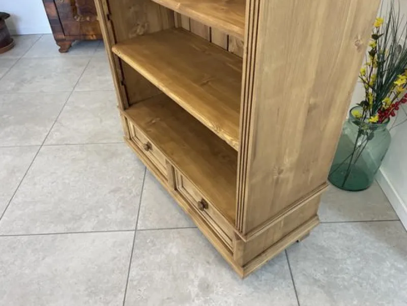 Best Pamono Wilhelminian Style Bookcase in Natural Wood