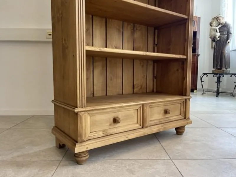 Best Pamono Wilhelminian Style Bookcase in Natural Wood