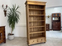 Best Pamono Wilhelminian Style Bookcase in Natural Wood