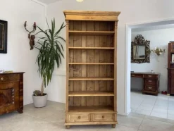 Best Pamono Wilhelminian Style Bookcase in Natural Wood