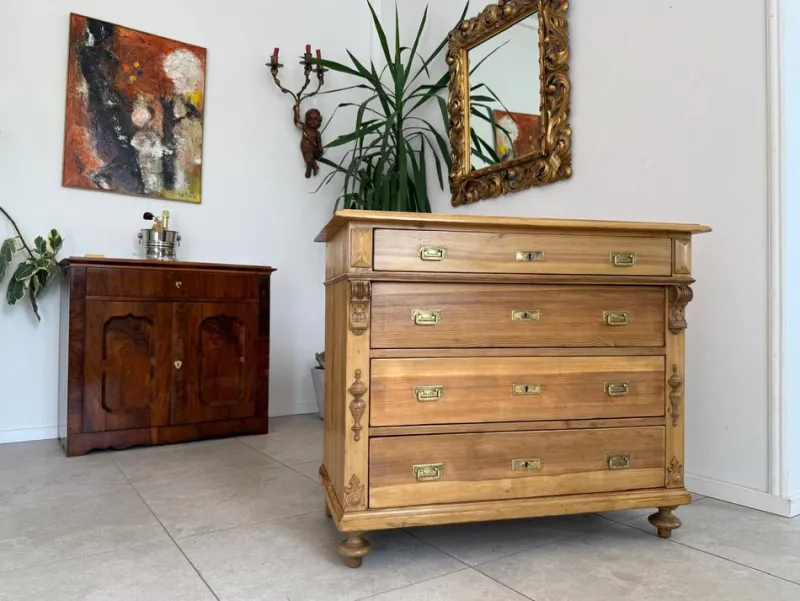 Outlet Pamono Wilhelminian Style Chest of Drawers in Spruce