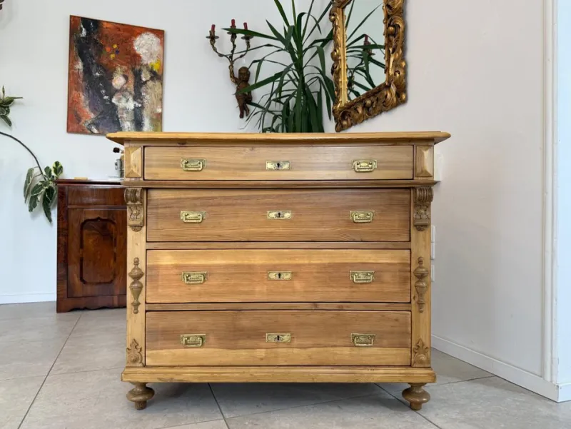 Outlet Pamono Wilhelminian Style Chest of Drawers in Spruce