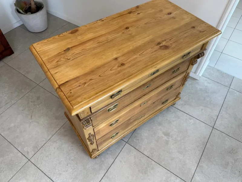 Outlet Pamono Wilhelminian Style Chest of Drawers in Spruce