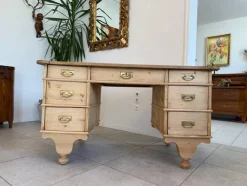 Pamono Wilhelminian Style Desk in Natural Wood><noscript><img width=