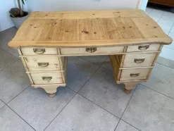 Pamono Wilhelminian Style Desk in Natural Wood><noscript><img width=