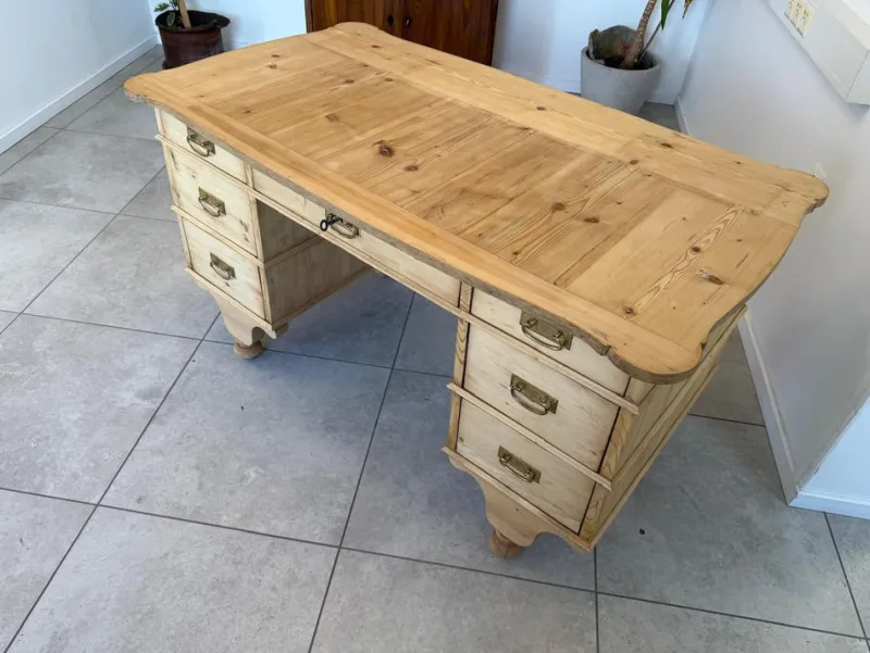 Pamono Wilhelminian Style Desk in Natural Wood> Desks