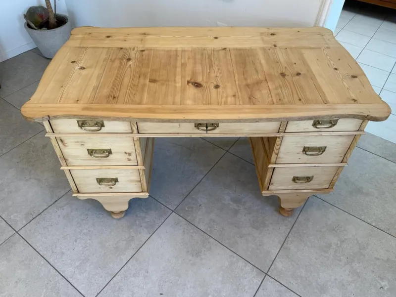 Pamono Wilhelminian Style Desk in Natural Wood> Desks