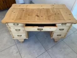 Pamono Wilhelminian Style Desk in Natural Wood><noscript><img width=
