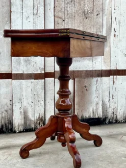Online Pamono Willem III Dutch Mahogany Game Table, 1855s