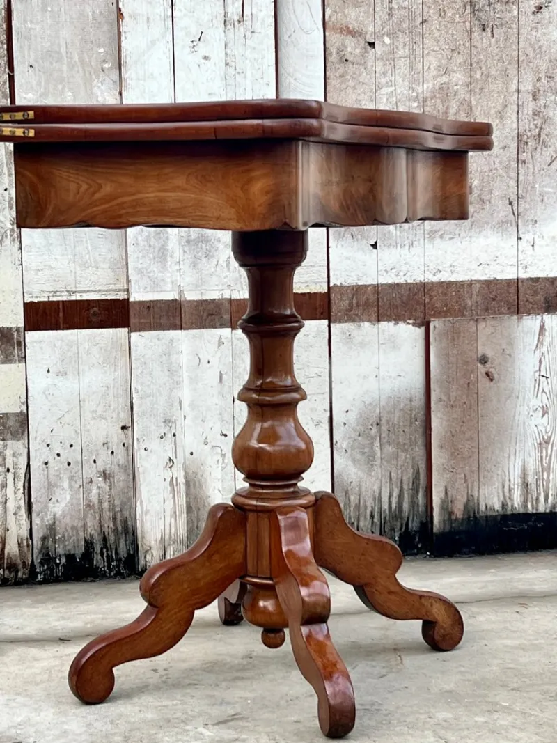 Online Pamono Willem III Dutch Mahogany Game Table, 1855s