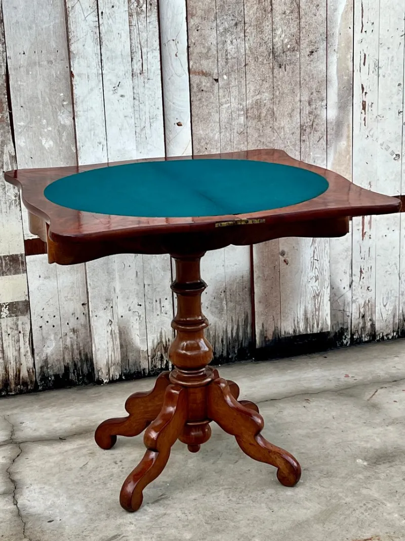 Online Pamono Willem III Dutch Mahogany Game Table, 1855s