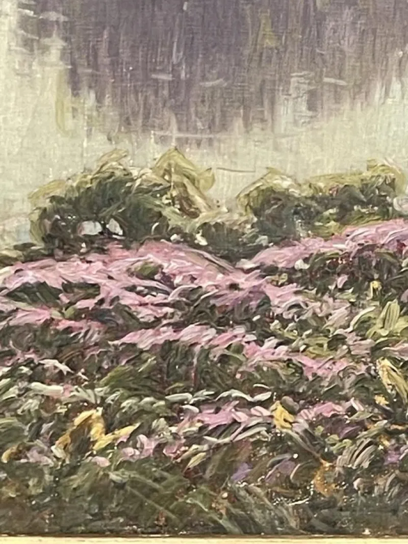 Pamono William Didier-Pouget, Morning Mists, Heathers In Bloom, Dordogne Valley, Oil on Canvas, Framed> Classical