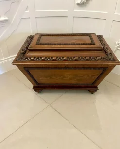 Pamono William IV Carved Mahogany Wine Cooler, 1830s