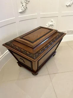 Pamono William IV Carved Mahogany Wine Cooler, 1830s