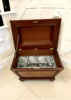 Pamono William IV Carved Mahogany Wine Cooler, 1830s