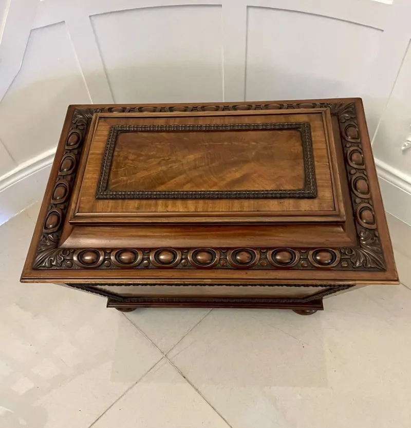 Pamono William IV Carved Mahogany Wine Cooler, 1830s