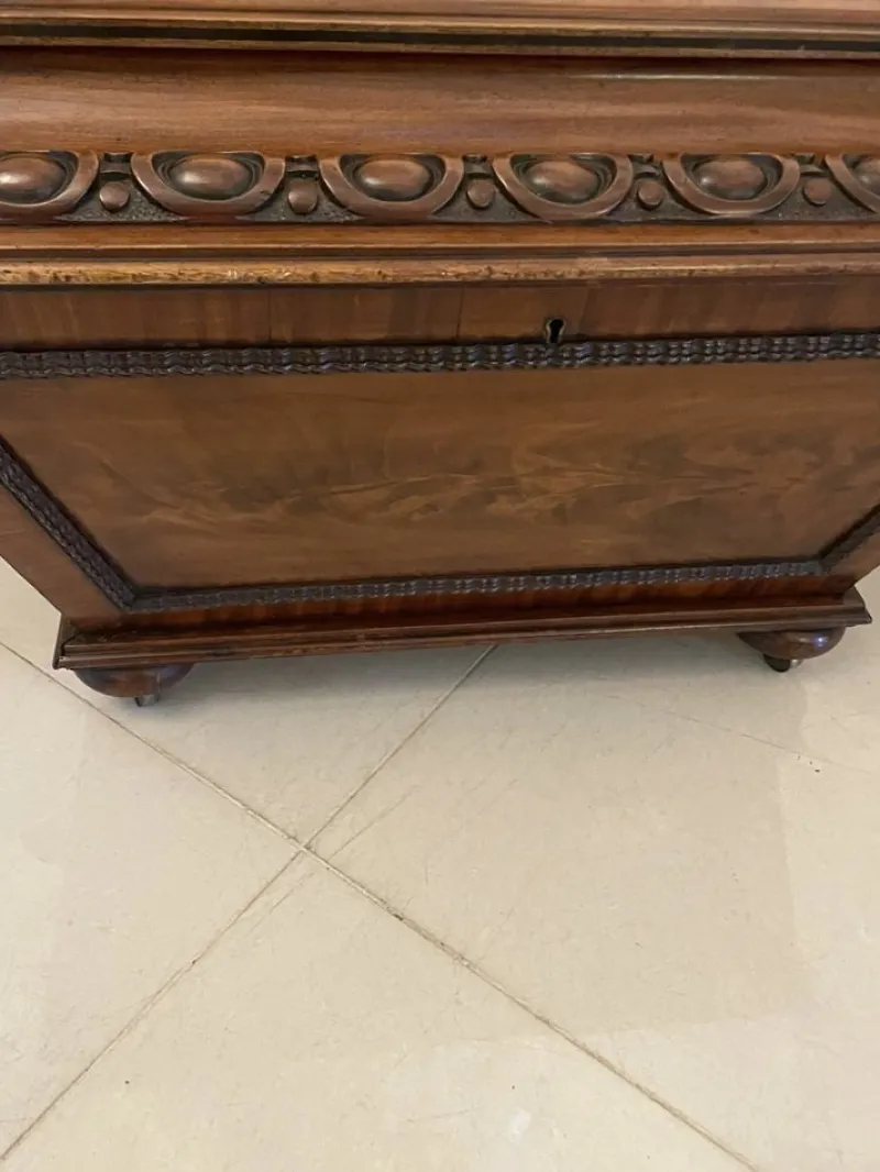 Pamono William IV Carved Mahogany Wine Cooler, 1830s