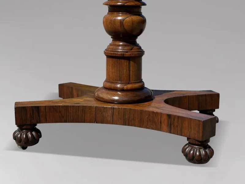 Best Pamono William IV Rosewood Fold-Over Card Table, 1830s
