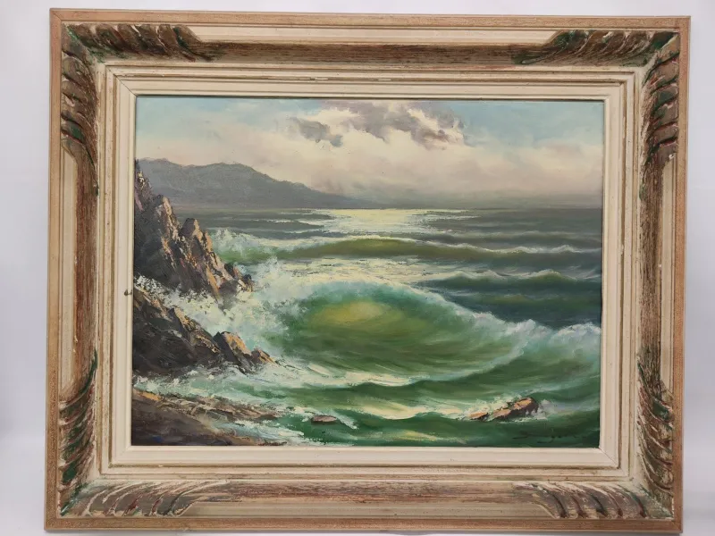Pamono Willy Baumgartner, Ocean, 1970s, Oil on Canvas