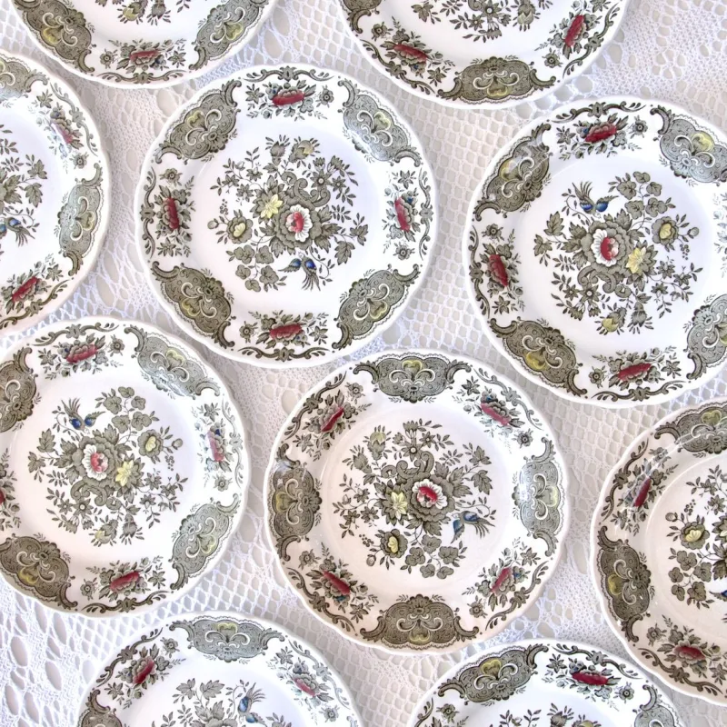 Discount Pamono Windsor Staffordshire Polychrome Plates from Ridgway, 1970s, Set of 10