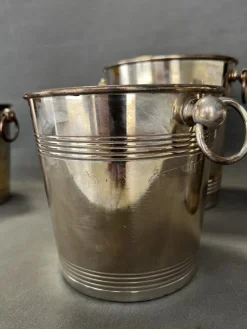 Pamono Wine Coolers in Metal from Christofle, 1960s, Set of 4><noscript><img width=
