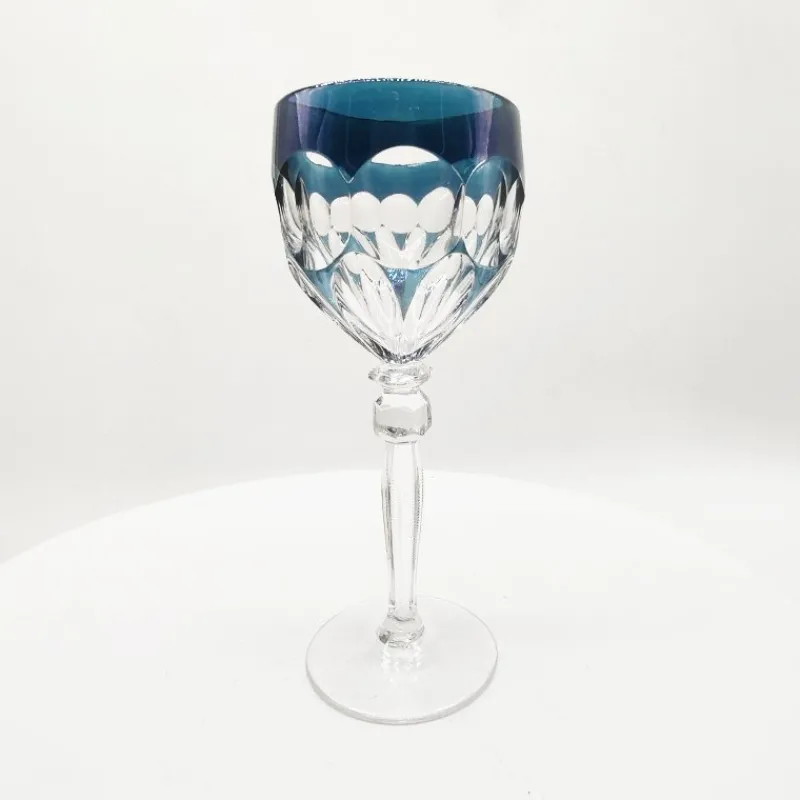 Pamono Wine Glasses in Lead Crystal attributed to Hofbauer Crystal, Baviera, Germany, 1970s, Set of 6> Glassware