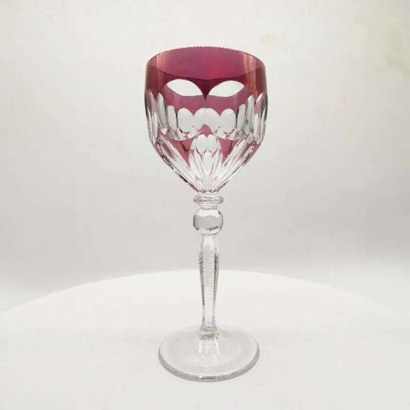 Pamono Wine Glasses in Lead Crystal attributed to Hofbauer Crystal, Baviera, Germany, 1970s, Set of 6> Glassware