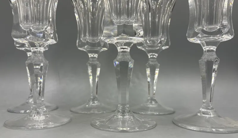 Pamono Wine Glasses with 18K Gold Rim by Franz Kaspar for Glashütte, 1950s, Set of 6> Glassware