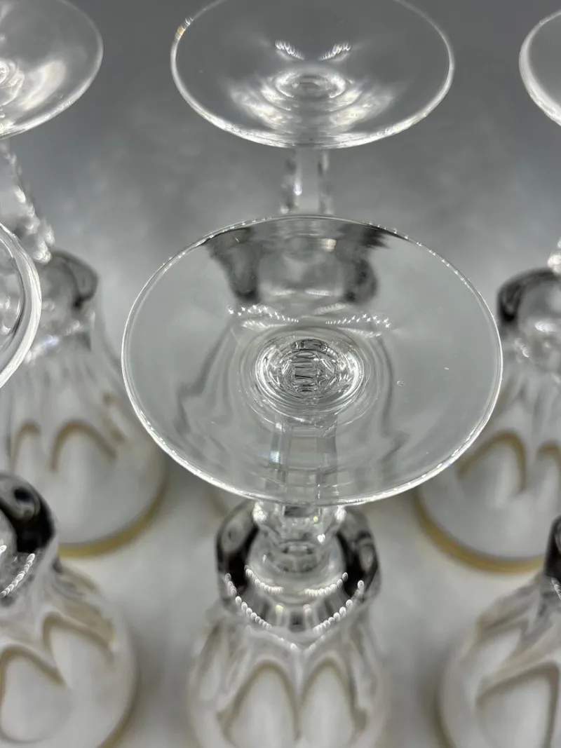 Pamono Wine Glasses with 18K Gold Rim by Franz Kaspar for Glashütte, 1950s, Set of 6> Glassware
