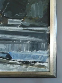 Pamono Winter Valley, Oil on Board, Framed><noscript><img width=