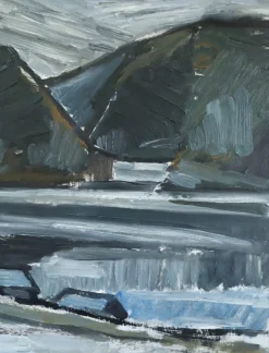 Pamono Winter Valley, Oil on Board, Framed><noscript><img width=