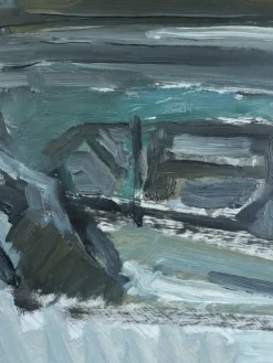 Pamono Winter Valley, Oil on Board, Framed><noscript><img width=