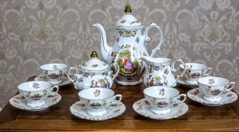 Pamono Winterlingbavaria Coffee Service, 1950s, Set of 9> Coffee & Tea Service