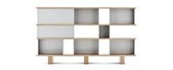 New Pamono Wood and Aluminium Nuage Shelving Unit by Charlotte Perriand for Cassina