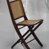 Online Pamono Wood and Cane Folding Chair, 1970s