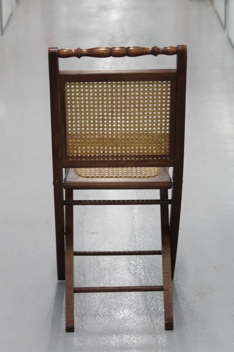 Online Pamono Wood and Cane Folding Chair, 1970s