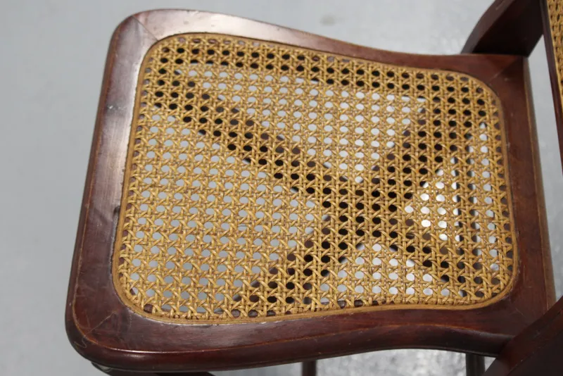Online Pamono Wood and Cane Folding Chair, 1970s
