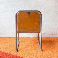 Outlet Pamono Wood and Chrome Tubular Childrens Chair, 1960s