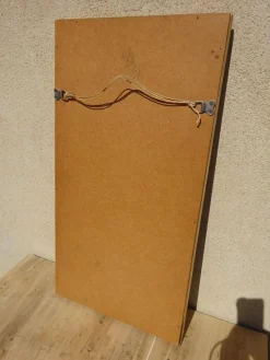 Best Pamono Wood and Gilded Stucco Mirror, 1950s