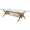 New Pamono Wood and Glass 056 Capitol Complex Table by Pierre Jeanneret for Cassina