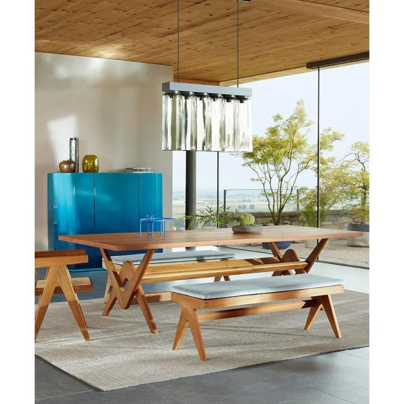 New Pamono Wood and Glass 056 Capitol Complex Table by Pierre Jeanneret for Cassina