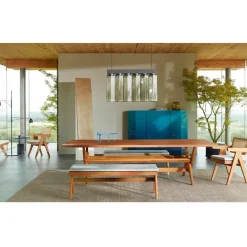 New Pamono Wood and Glass 056 Capitol Complex Table by Pierre Jeanneret for Cassina